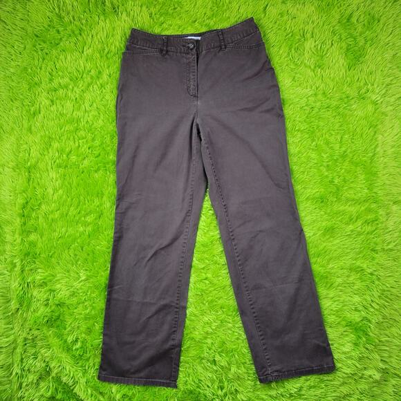 Y2k Croft & Barrow Brown Straight Leg Pants Trousers 6 Regular - Picture 2 of 7